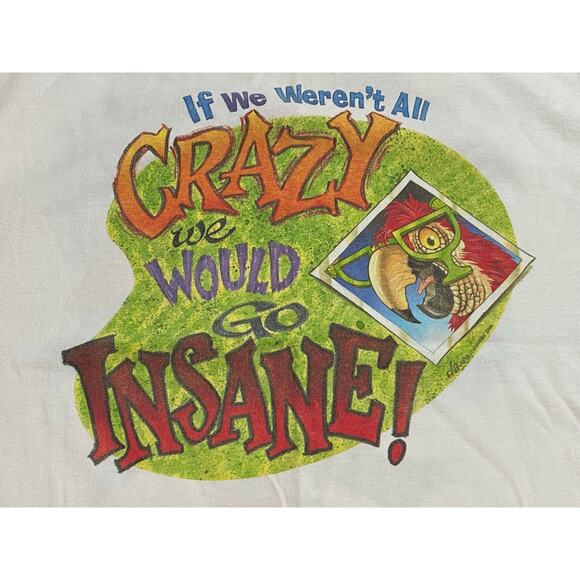 Caribbean Soul XL White Vintage 1998 Parrot Graphic Tee Made in USA - Picture 10 of 12